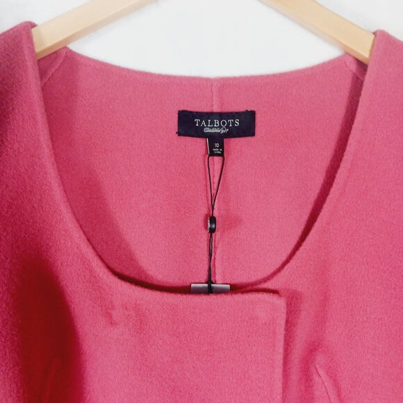 Talbots, NWT, Wool Blend Jacket, Kate Fit, Camellia Pink, 3/4 Sleeve, Size 10 - Picture 7 of 16